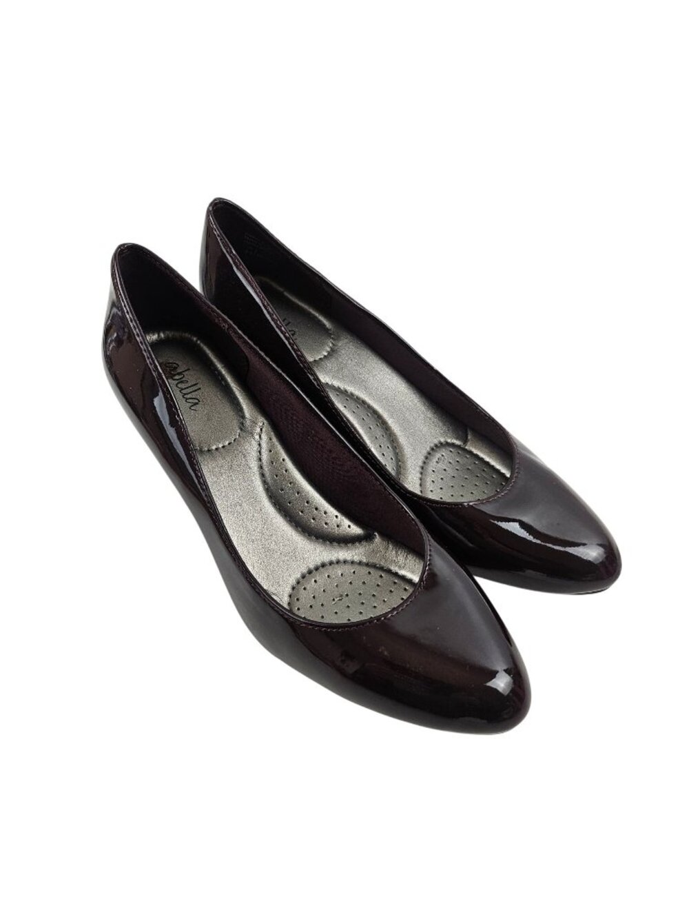 Abella Sahara Heels Womens Size 9.5 Maroon Patent Leather Pumps Cushioned